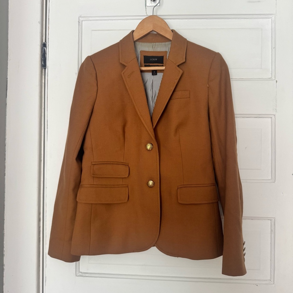 JCrew Schoolboy Blazer Camel 4
